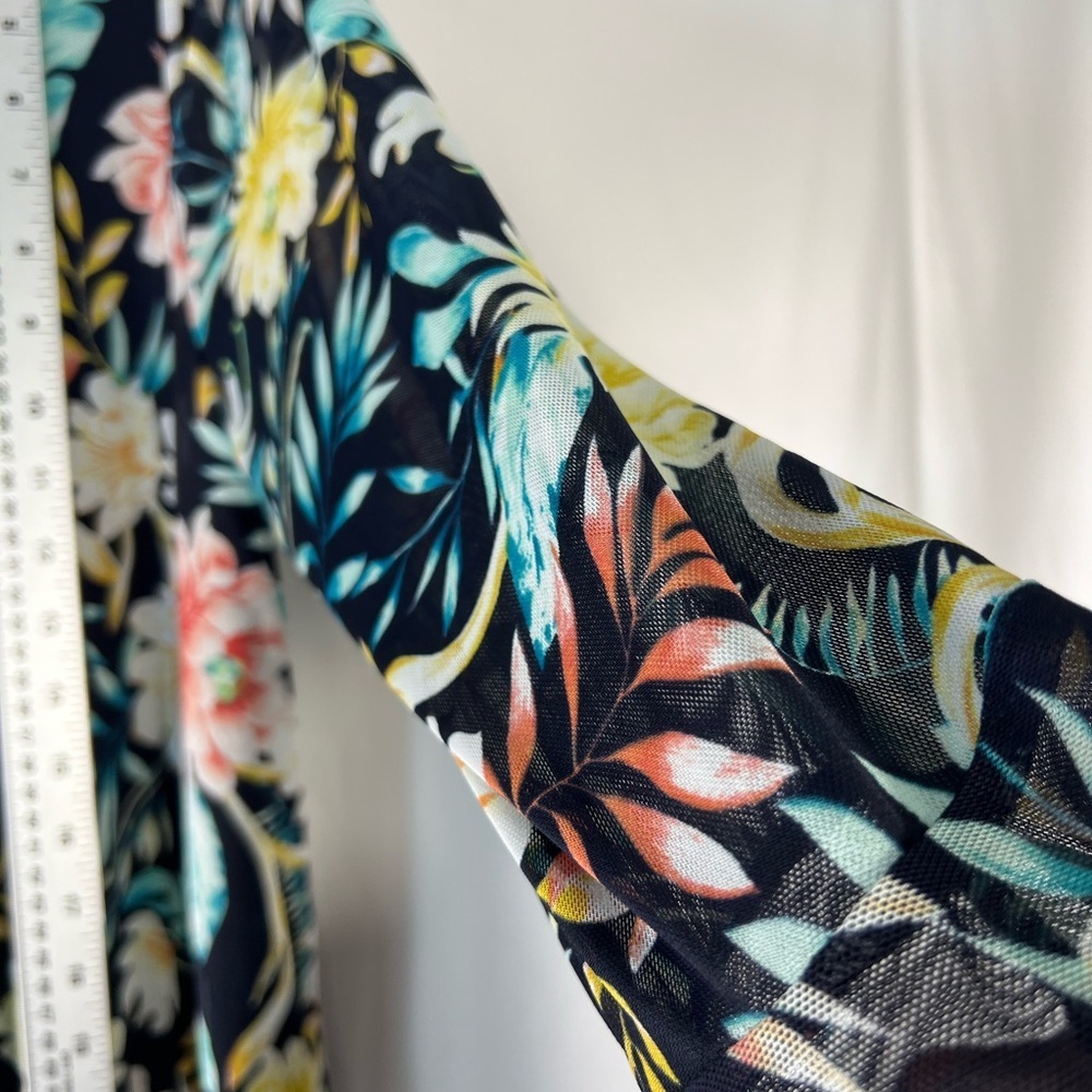 Navy Dress with Floral Sheer Kimono Size 18 NWT - Picture 6 of 9